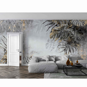 Tropical Oasis, Grey - Printerior
