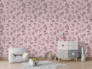 Amazing Unicorns – Black Pink – Chair and cabinet