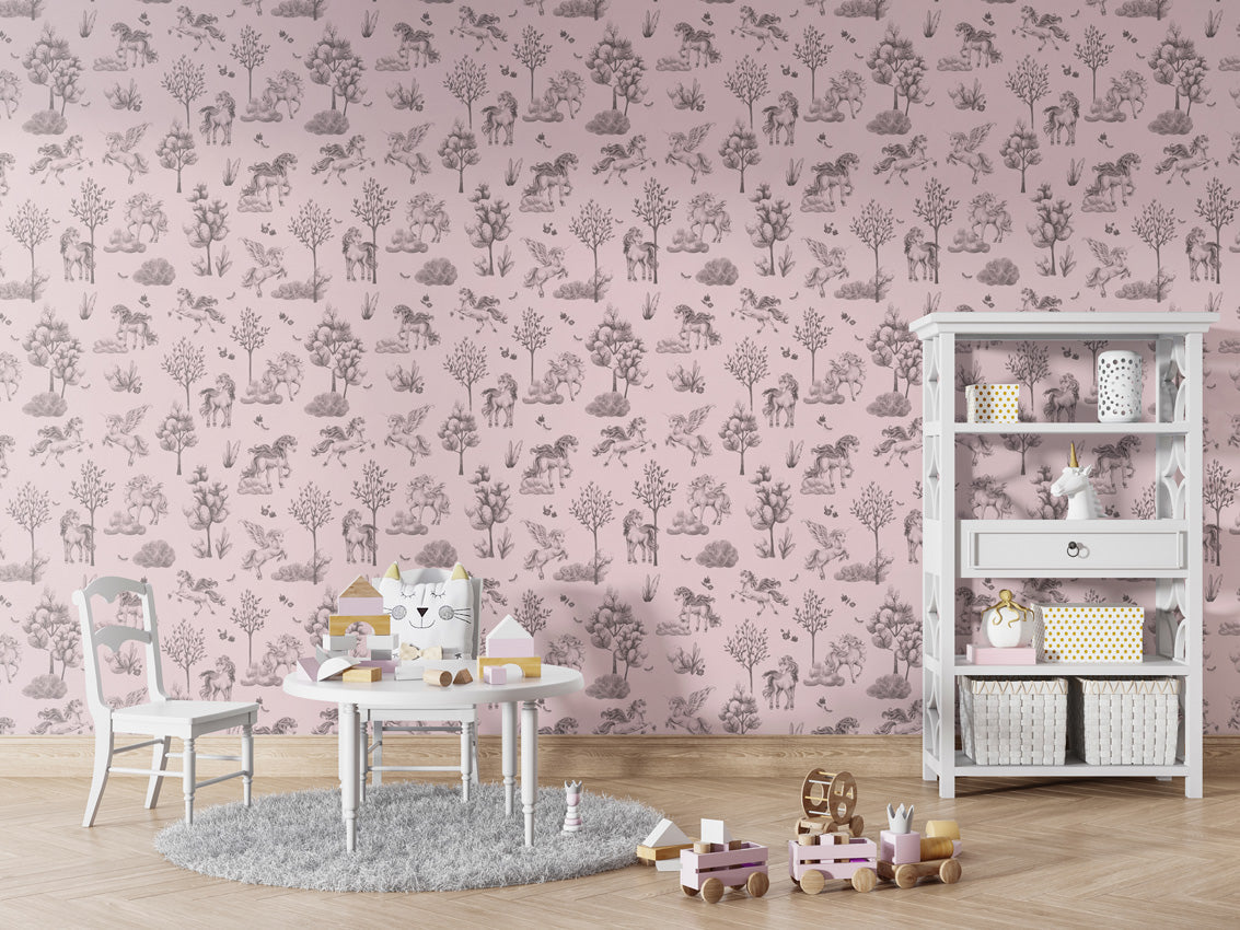 Amazing Unicorns – Black Pink – Table and cabinet