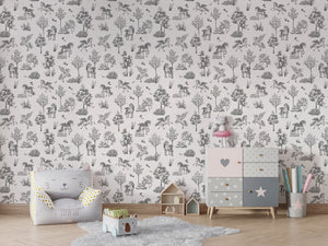 Amazing Unicorns – Black White – Chair and cabinet