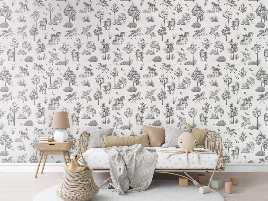 Amazing Unicorns – Black White – Rotan couch