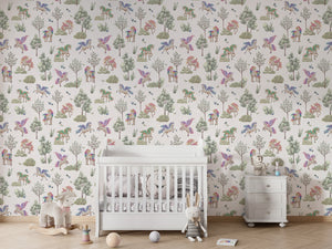 AMAZING UNICORNS - Mural - Crib white