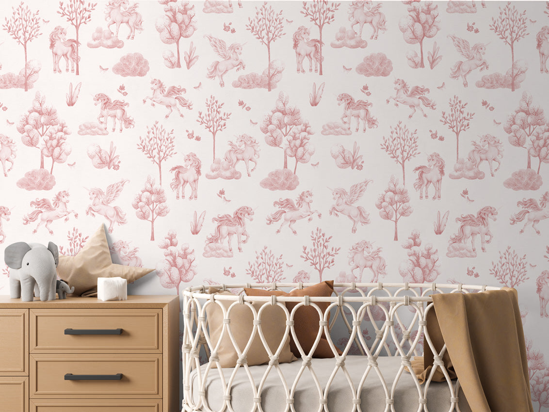 Amazing Unicorns – Pink White – Crib
