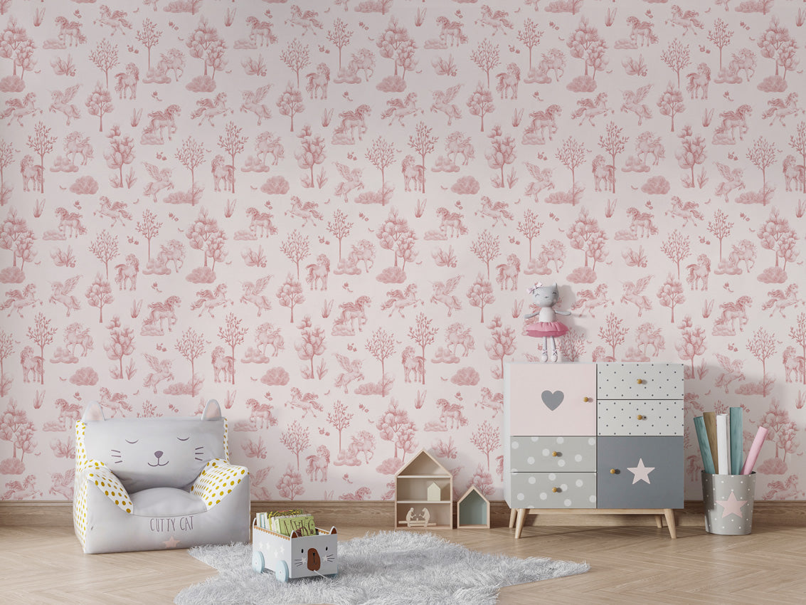 Amazing Unicorns – Pink White – Chair and cabinet