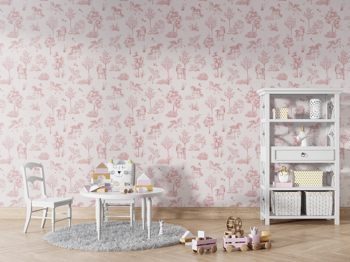 Amazing Unicorns – Pink White – Table and cabinet