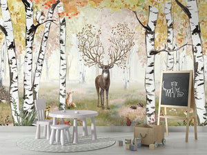 Amazing Antlers Autumn dekor muri premium nga Printerior.