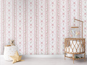 BOWTIES WITH FLOWERS - Mural - Crib rotan