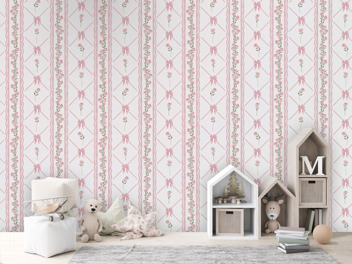 BOWTIES WITH FLOWERS - Mural - House cabinets
