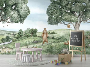 Bears and Bees ilustrim artistik pylli.