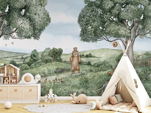 Bears and Bees ilustrim artistik pylli.