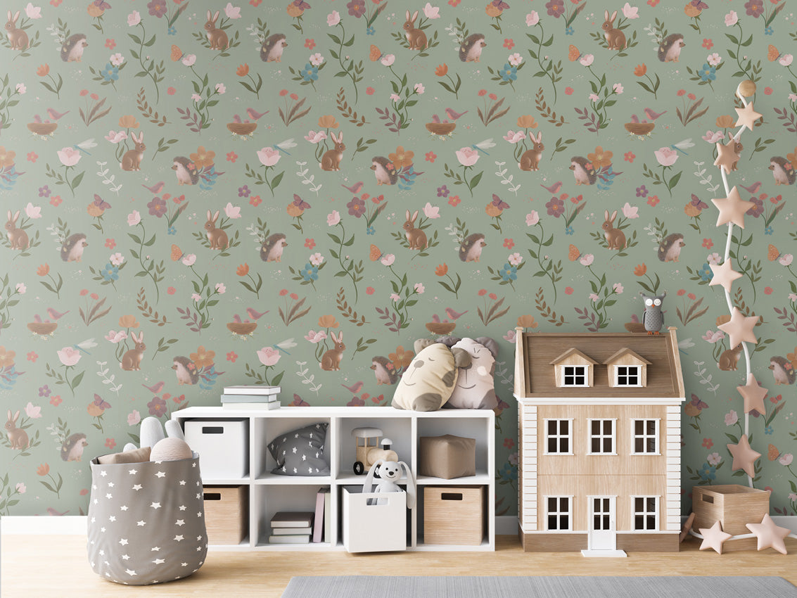 CUTE FOREST GREEN - Mural - House