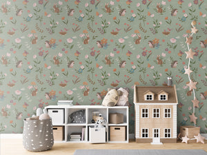 CUTE FOREST GREEN - Mural - House