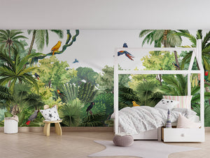 Canopy Jungle mural premium për dhomën e fëmijëve.