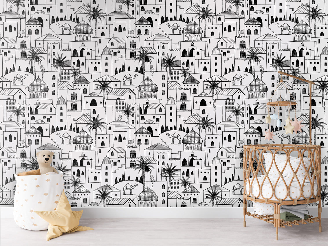 Desert Stories – Black White – Crib rotan