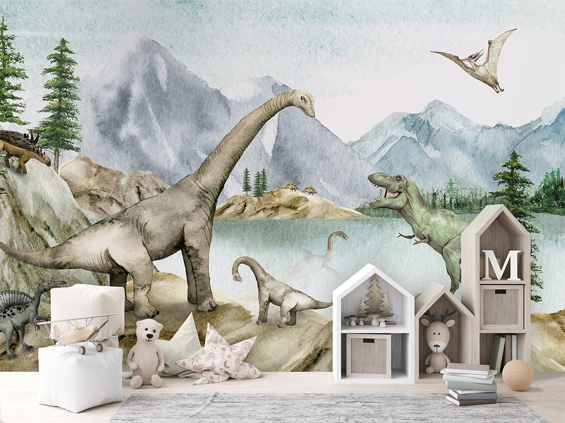 Dino Dreams ilustrim prehistorik me male.