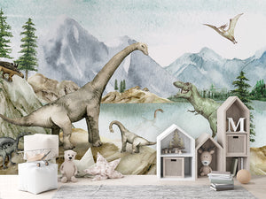 Dino Dreams ilustrim prehistorik me male.