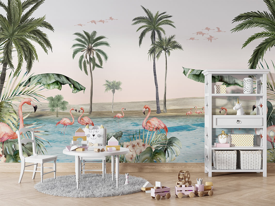 Flamingo Oasis dekor muri nga Printerior.