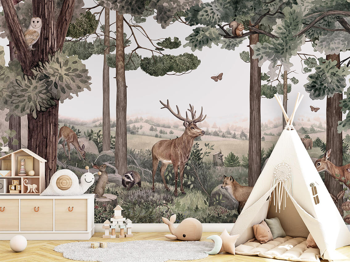 Forest Jive dekor muri Printerior