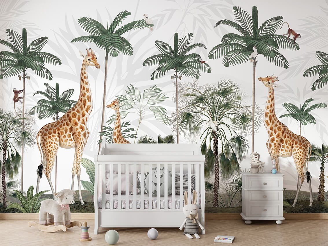 Gracious Giraffes dekor muri premium nga Printerior.