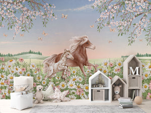 Happy Horses dekor muri premium nga Printerior.