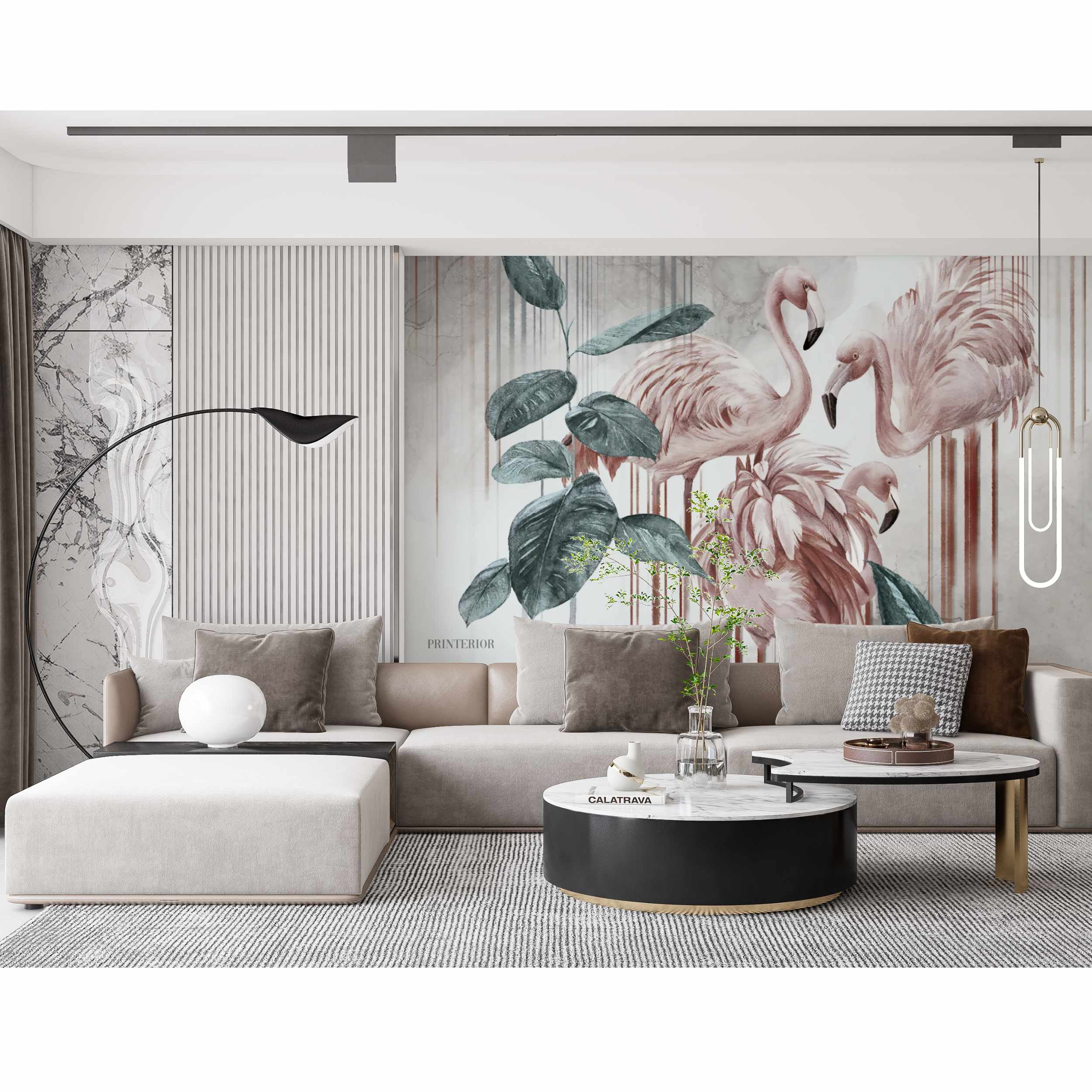 Flamingo Elegance - Printerior
