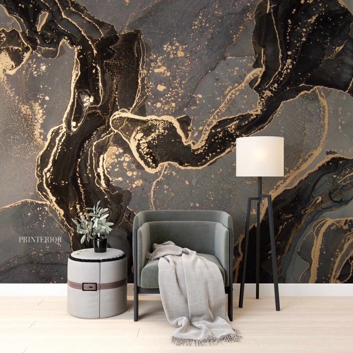 Abstract Gold Mirage - Printerior