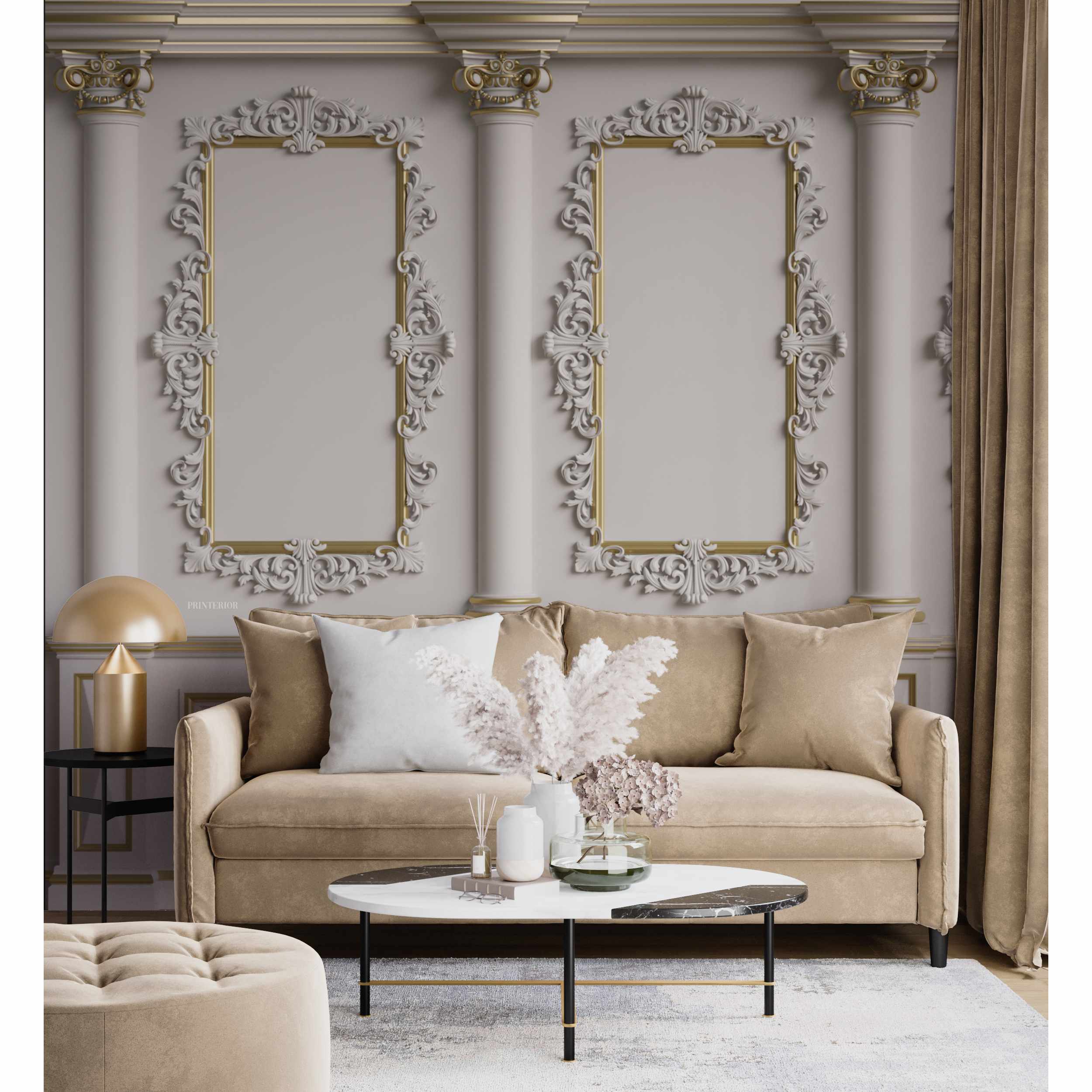 3D Panel Wall, White - Printerior