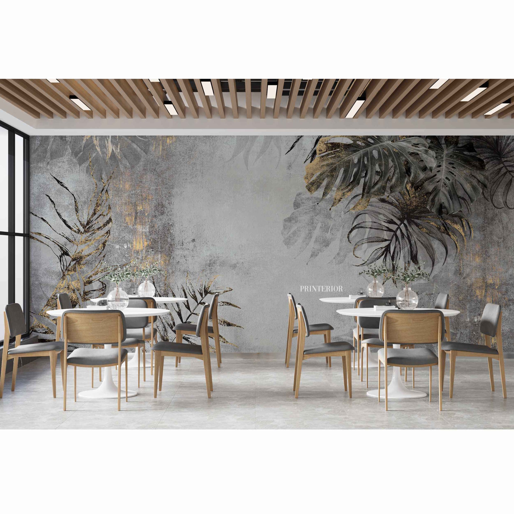 Tropical Oasis, Grey - Printerior