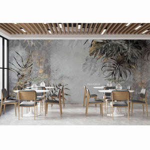 Tropical Oasis, Grey - Printerior