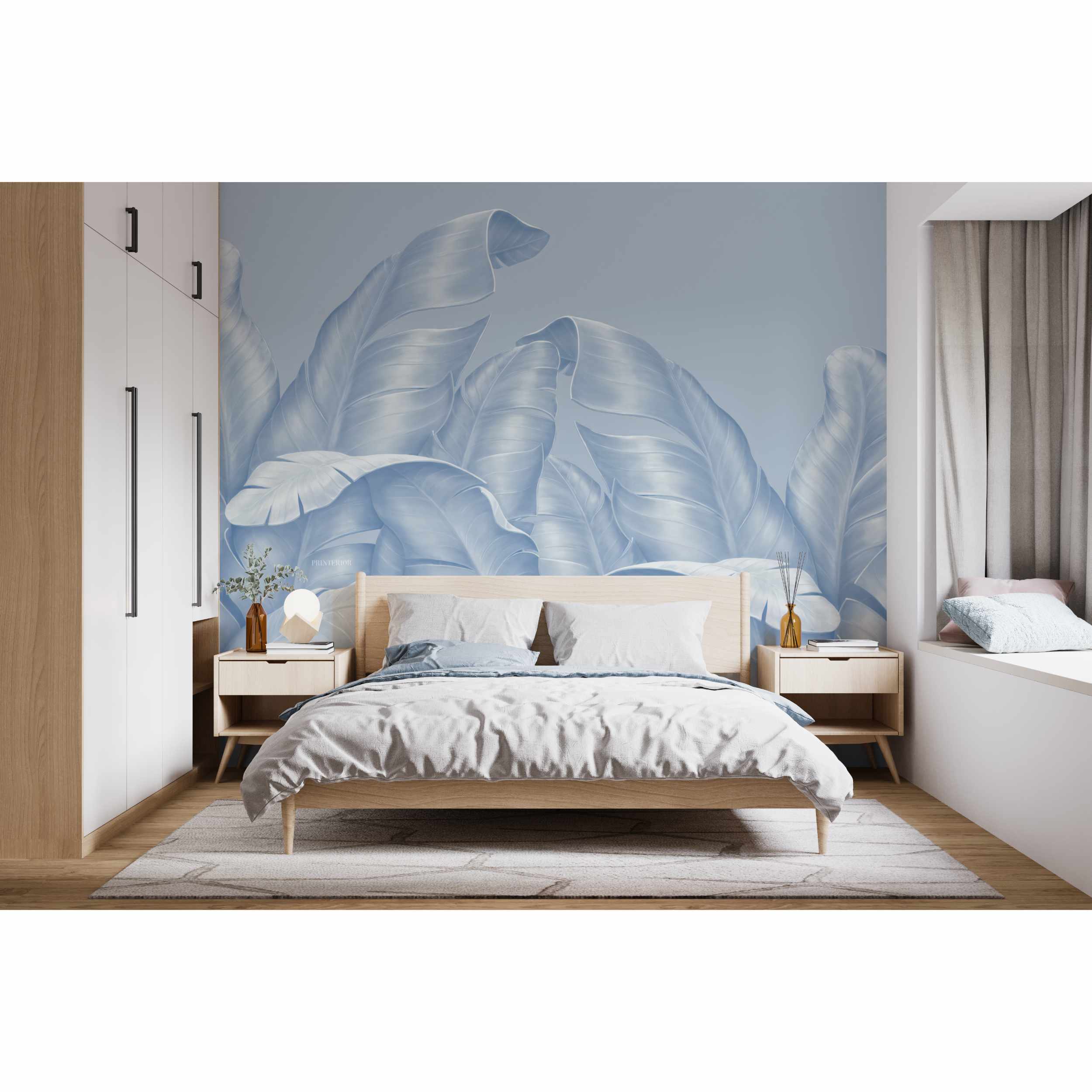 Light Blue Leafs - Printerior