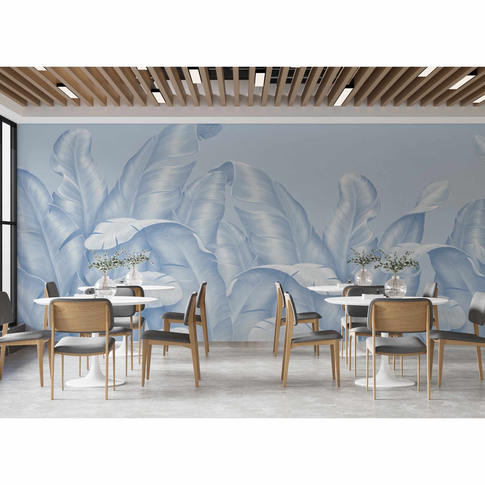 Light Blue Leafs - Printerior
