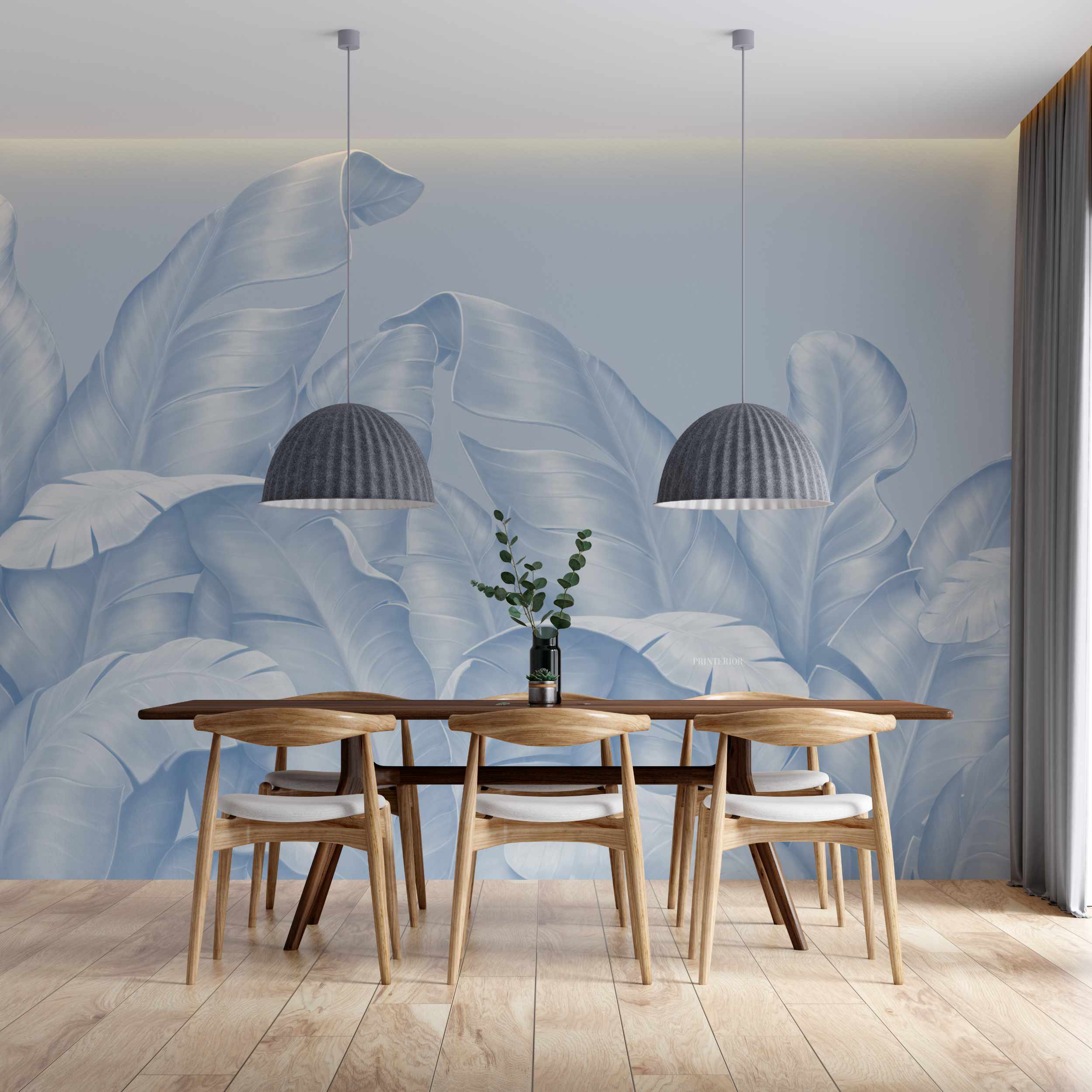 Light Blue Leafs - Printerior