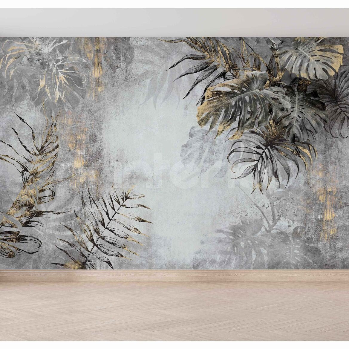 Tropical Oasis, Grey - Printerior