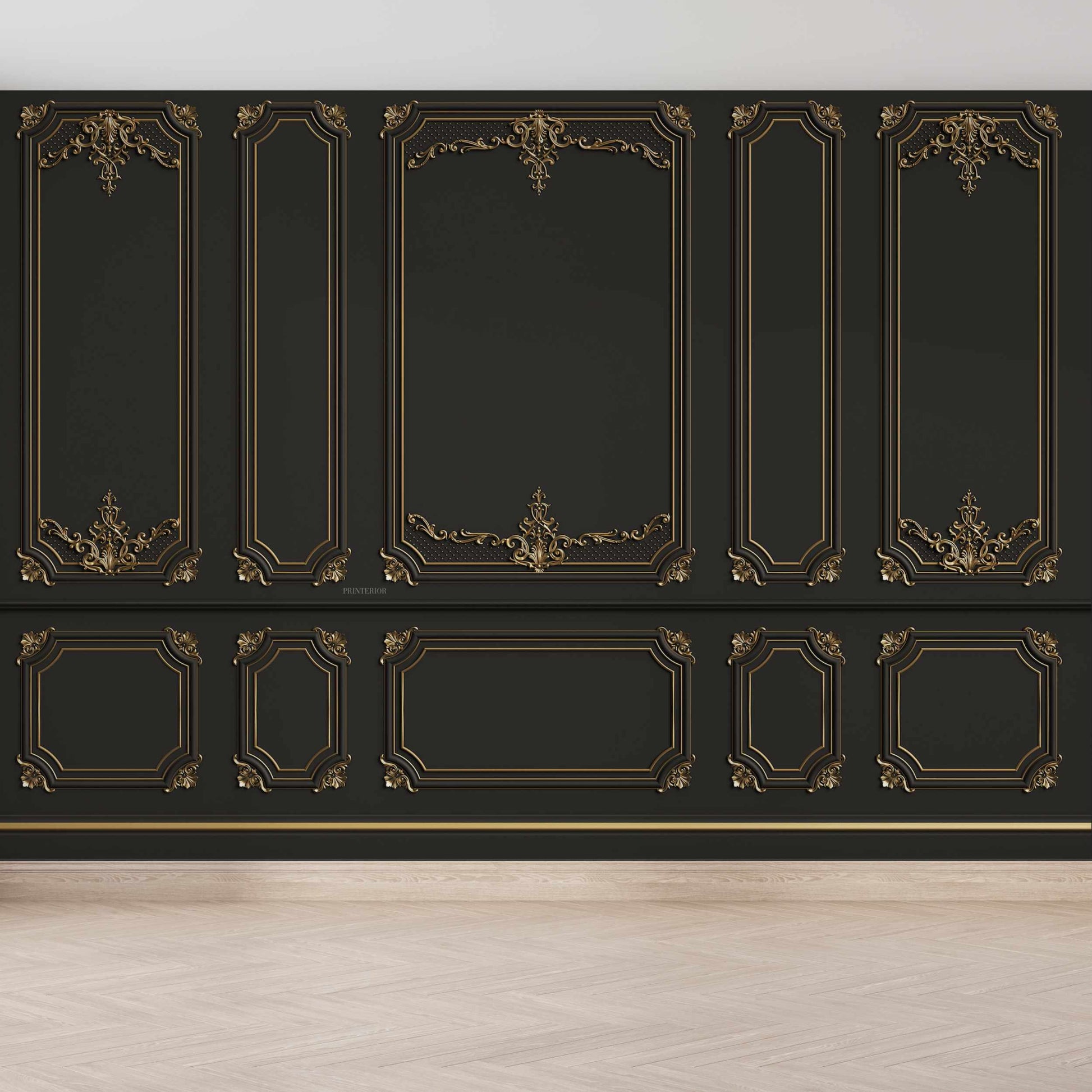 3D Panel Wall, Black - Printerior