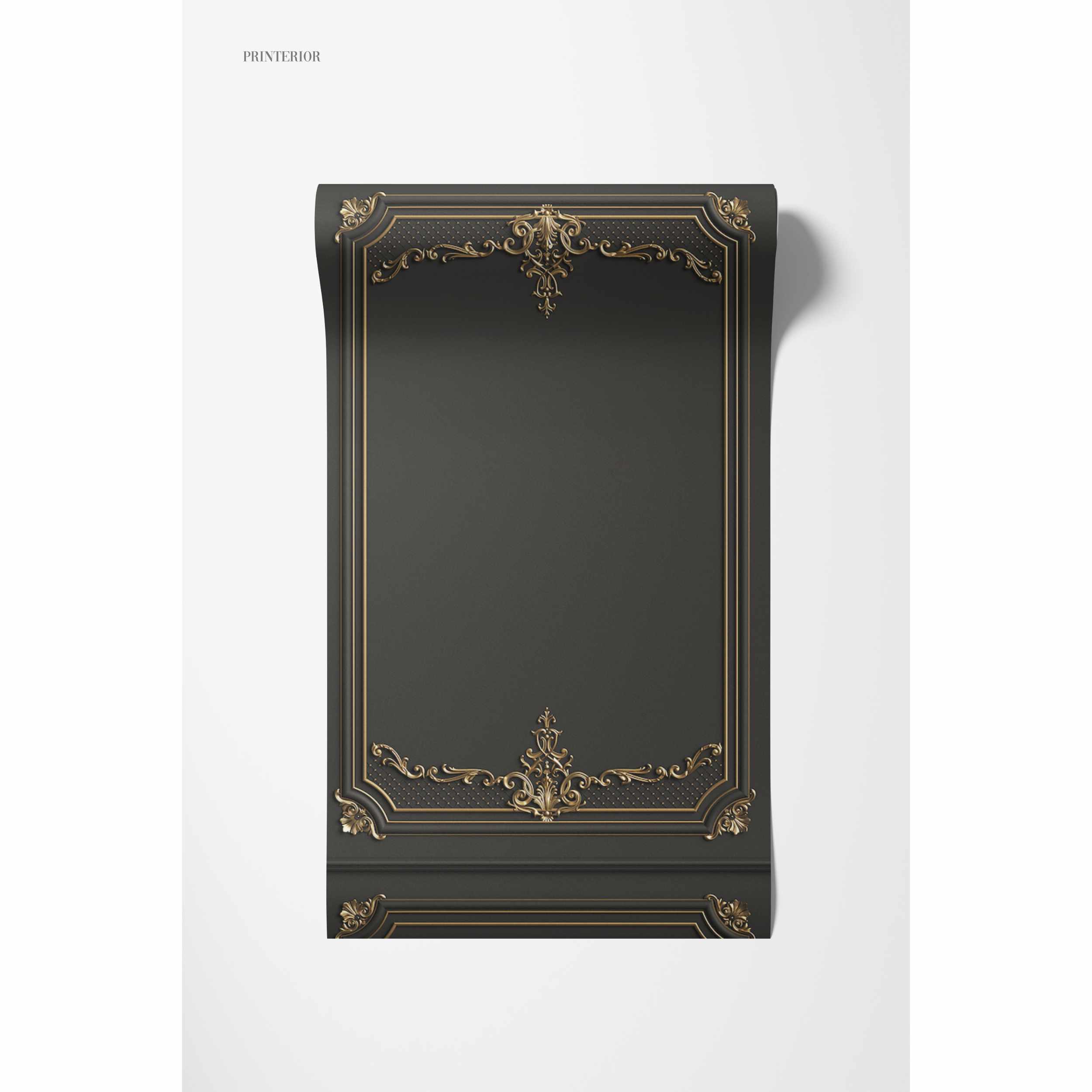 3D Panel Wall, Black - Printerior