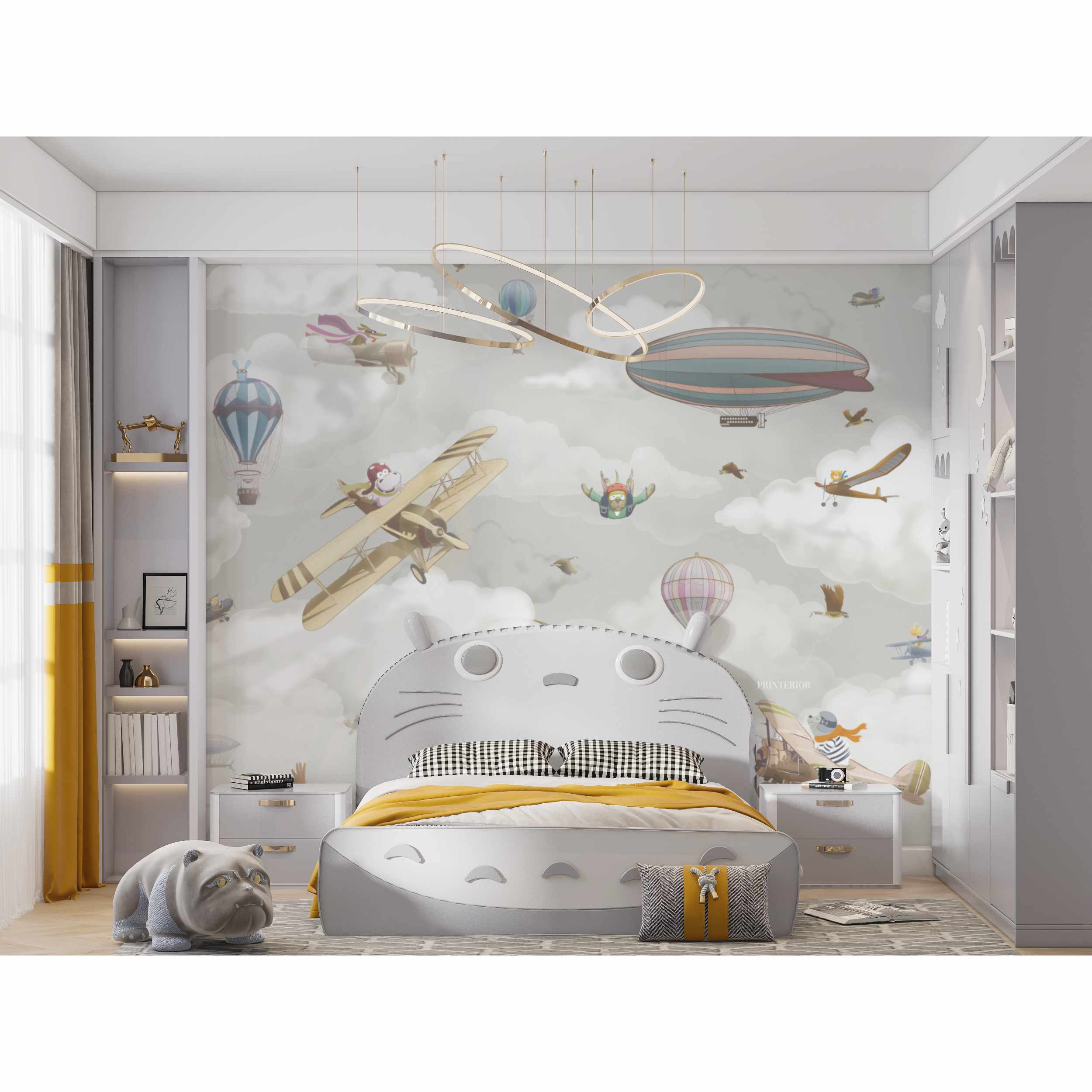Lets fly, Grey - Printerior