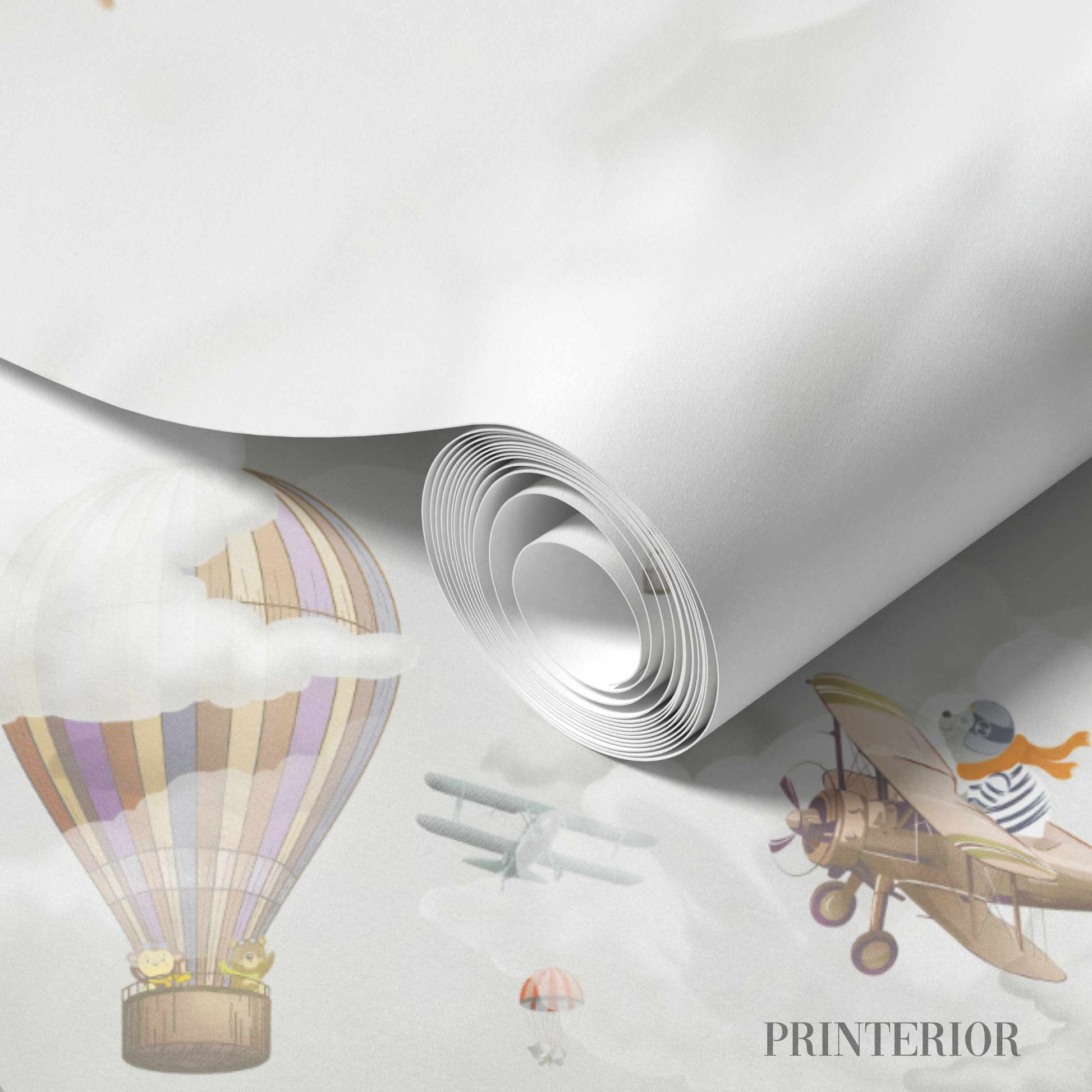 Lets fly, Grey - Printerior