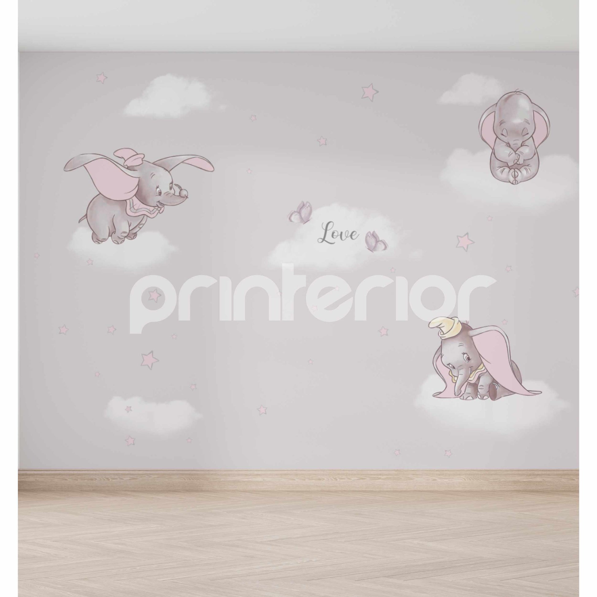 Little Elephants, Pink - Printerior