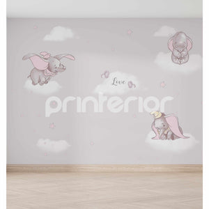 Little Elephants, Pink - Printerior