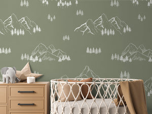 MOUNTAIN TOPS GREEN - Detail - Crib
