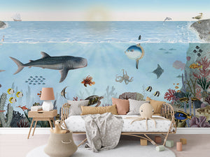 Ocean Lookbook mural premium për dhomën e fëmijëve.