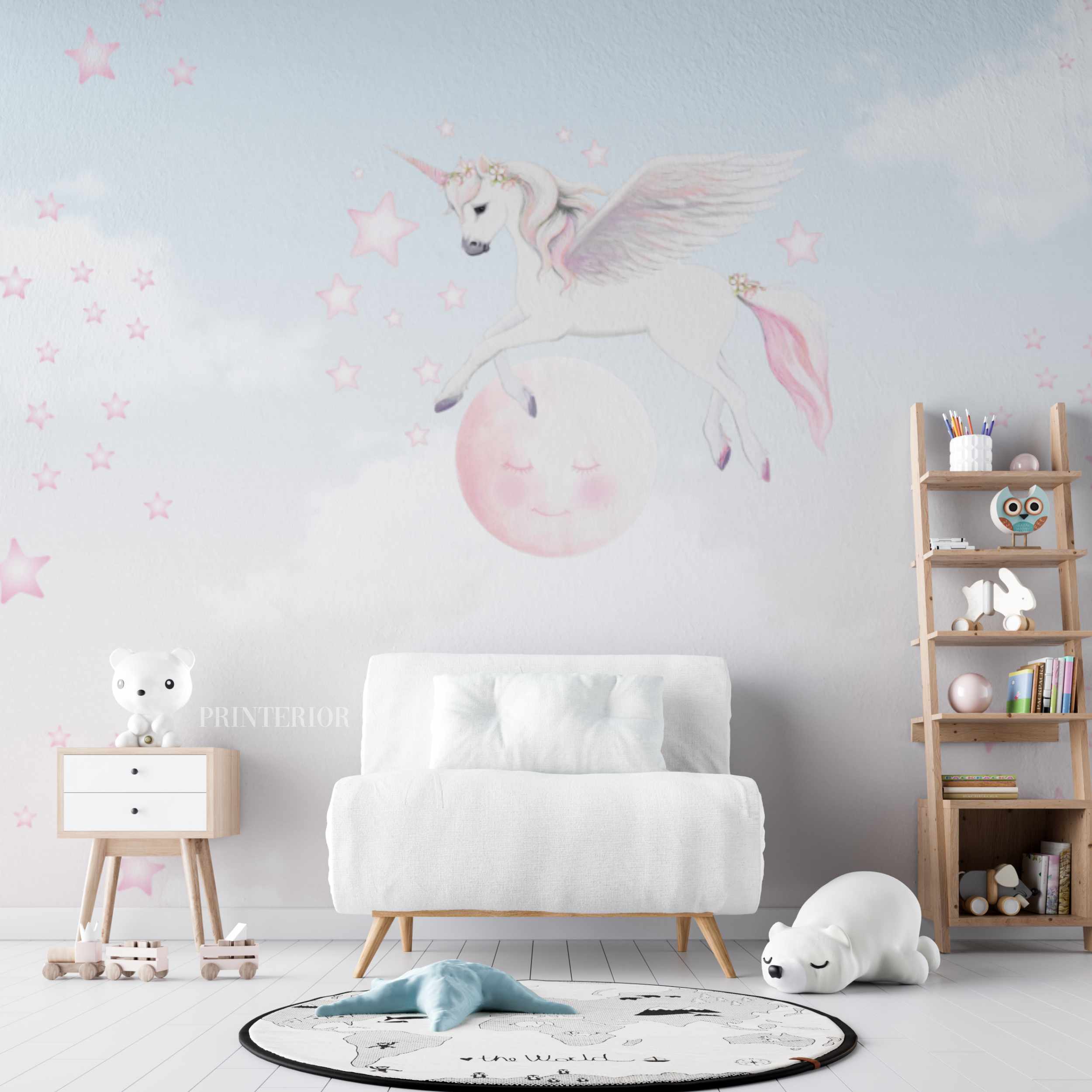 Krijoni një ambient magjik me letrat murale per femije. Leter murale me dizenjo unike. Leter muri dhe bojra ekologjike .