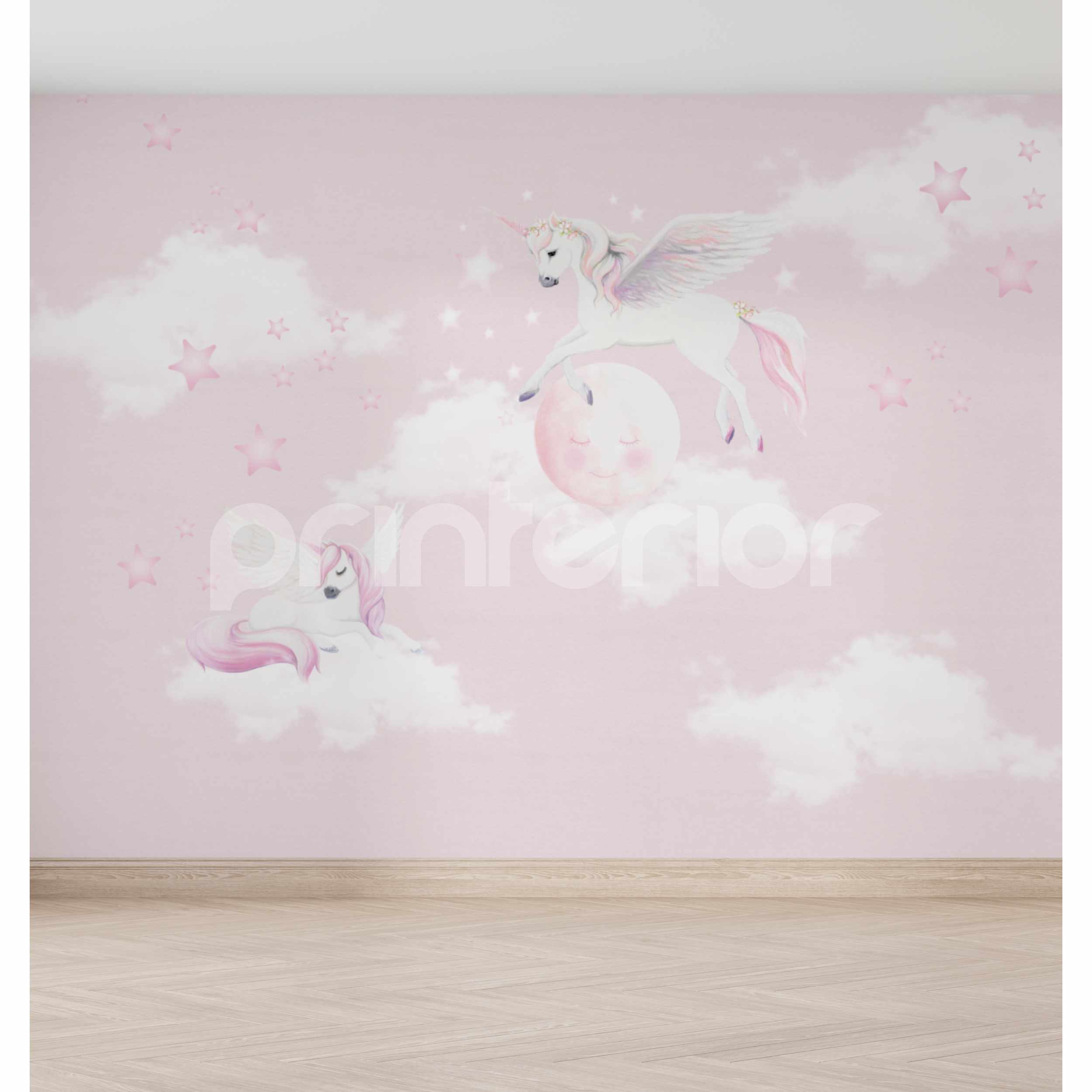 Pegasus & Unicorn, Pink - Printerior