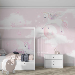 Pegasus & Unicorn, Pink - Printerior