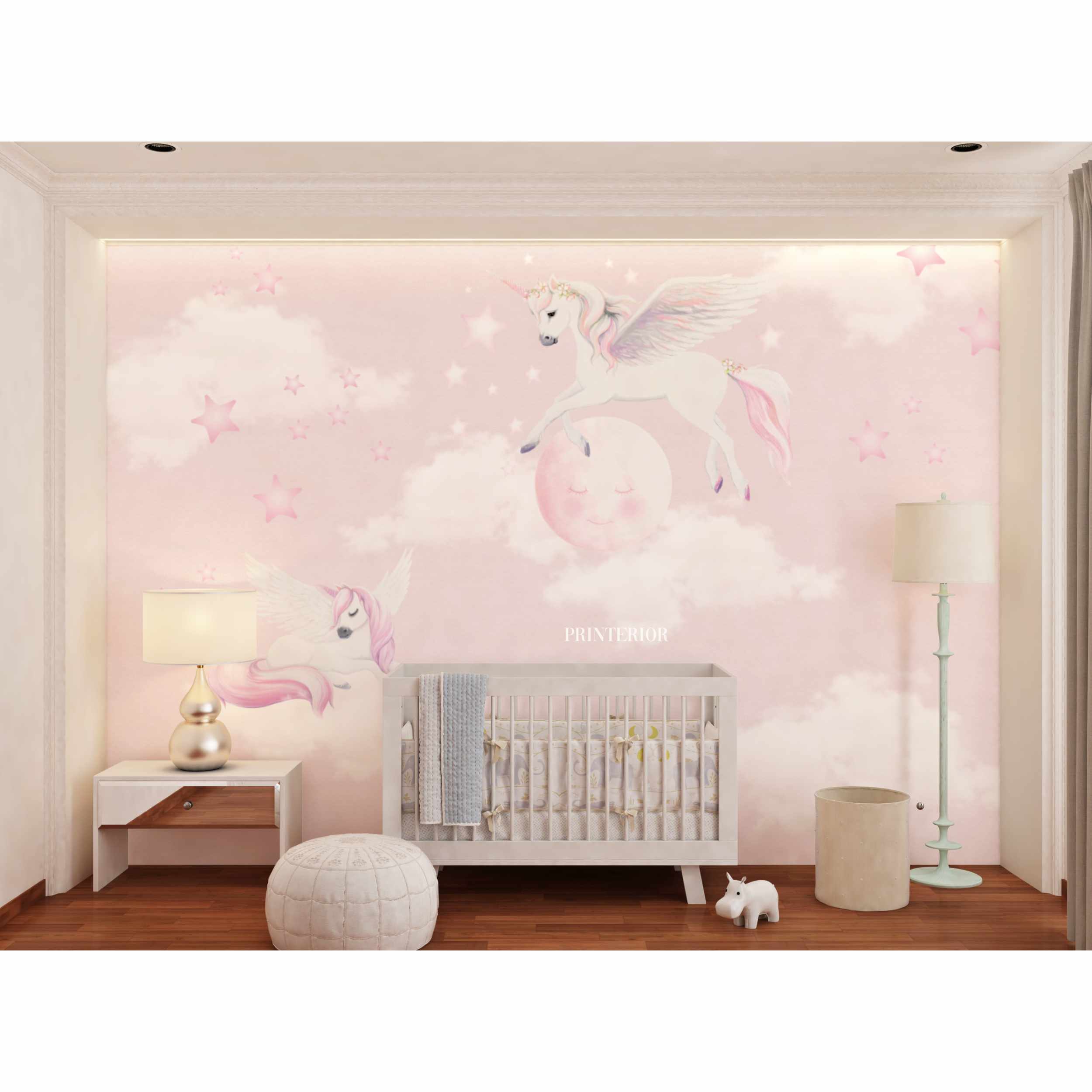Pegasus & Unicorn, Pink - Printerior