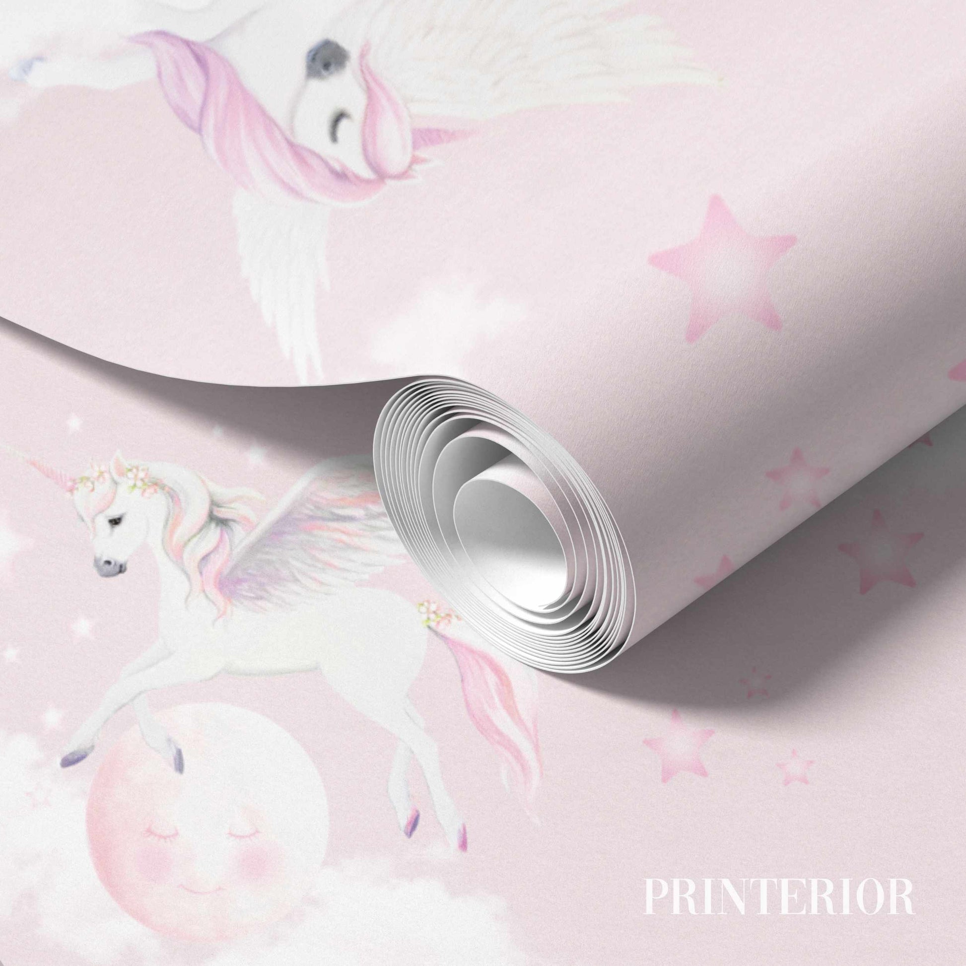 Pegasus & Unicorn, Pink - Printerior