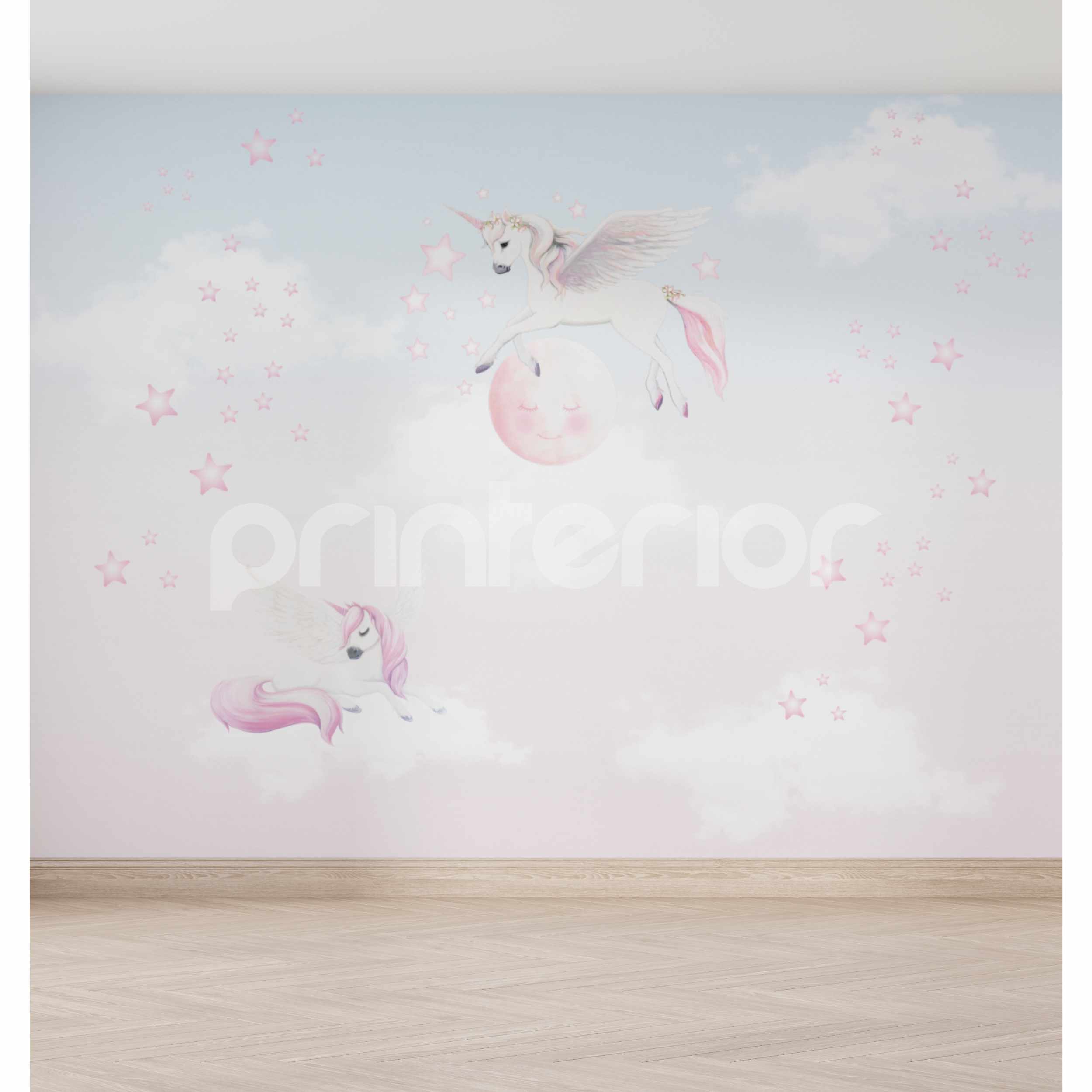 Pegasus & Unicorn, Rainbow - Printerior