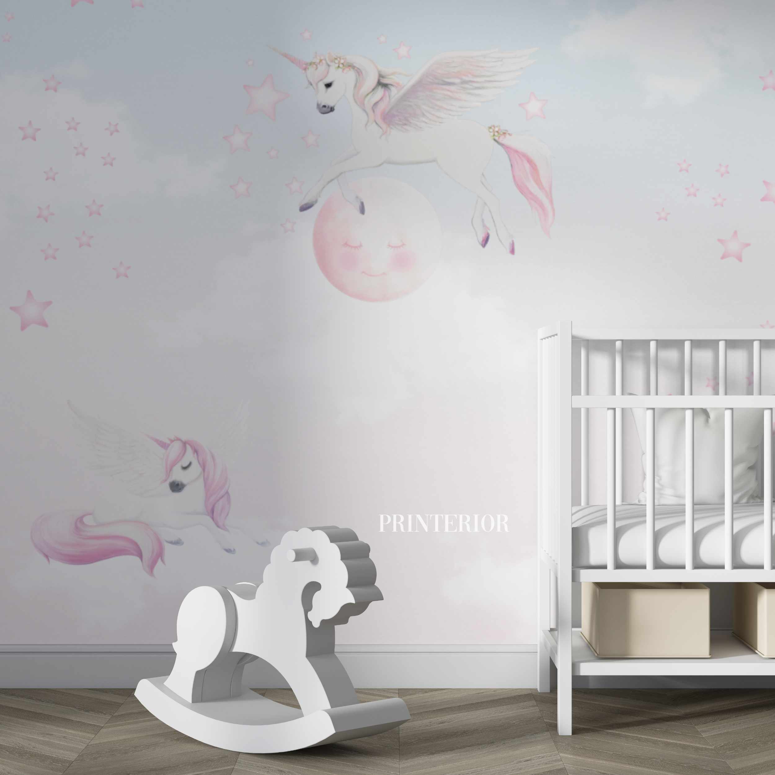 Pegasus & Unicorn, Rainbow - Printerior