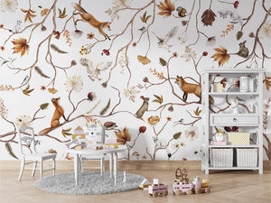 Playful Forest mural premium për dhomën e fëmijëve.