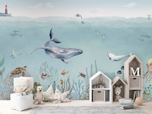 Secret Sealife ilustrim artistik me botën e oqeanit.